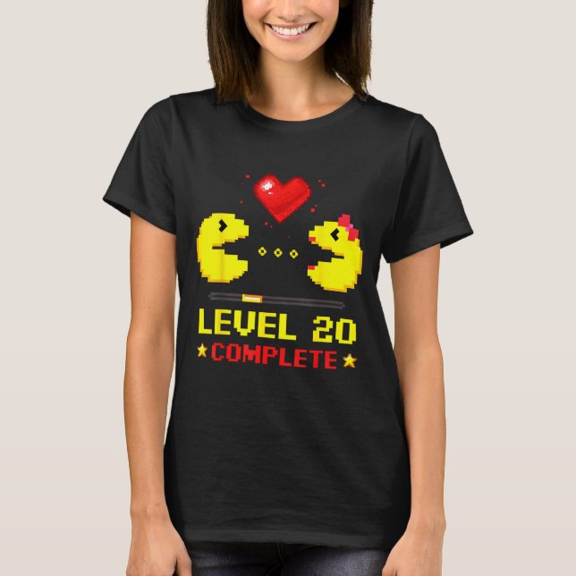 Level 20 Complete Gamers 20th Wedding Anniversary  T-Shirt (Vorderseite)