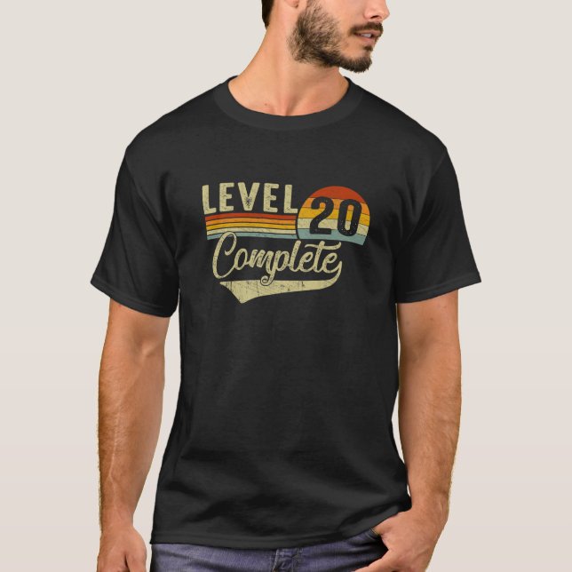Level 20 Complete Retro Video Gamers Paar 20Th A T-Shirt (Vorderseite)