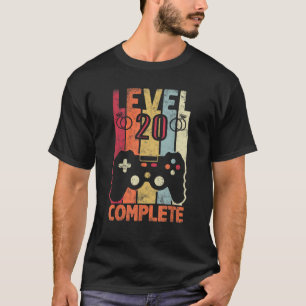 Level 20 Complete Video Gamer 20. Wedding Anniver T-Shirt