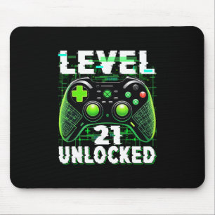 Level 21 freigeschaltetes Shirt lustiger Videospie Mousepad