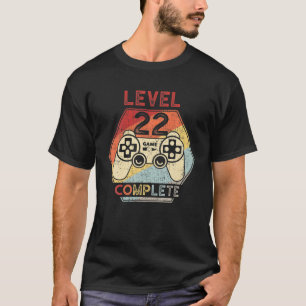 Level 22 Complete Video Gamer 22. Geburtstag Männe T-Shirt