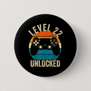 Level 22 Unlock Video Game 22. Geburtstag Gamer B Button