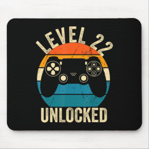 Level 22 Unlock Video Game 22. Geburtstag Gamer B Mousepad