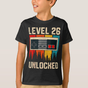 Level 26 freigeschaltete Videospiel-Controller-Geb T-Shirt
