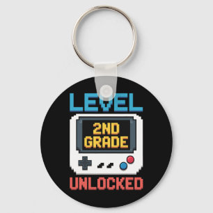 Level 2. Klasse freigeschaltet Ck Zur Schule Gamer Schlüsselanhänger