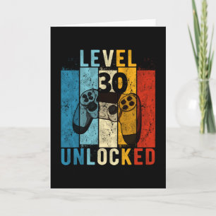 Level 30 freigeschaltet Video Gamer 30 Jahre alt 3 Karte