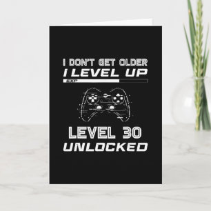 Level 30 freigeschaltete Gamer 30. Geburtstagsdeko Karte