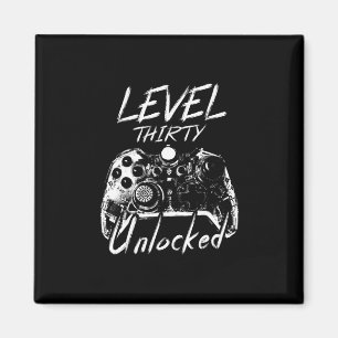 Level 30 freigeschaltetes Shirt 30 Jahre altes Ges Magnet