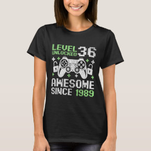 Level 36 freigeschaltet Großartig seit 1989 Videos T-Shirt