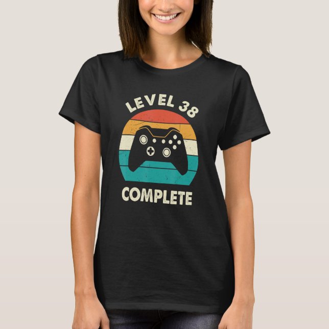 Level 38 Complete Video Gamer 38. Hochzeit T-Shirt (Vorderseite)