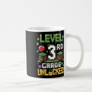 Level 3. Klasse freigeschaltetes Videospiel erster Kaffeetasse