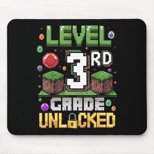 Level 3. Klasse freigeschaltetes Videospiel erster Mousepad (Vorne)