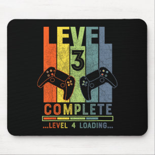 Level 3 Komplette Gamer-Geschenk 3 Jahre Hochzeit Mousepad