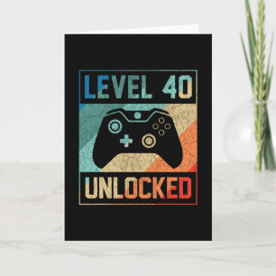 Level 40 freigeschaltet 40. Videospieler 40. Gebur Karte