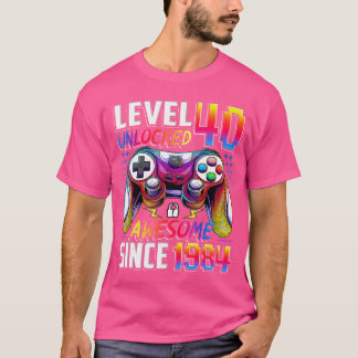 Level 40 freigeschaltet Awesome seit 1984 40. Gebu T-Shirt