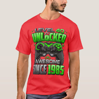 Level 40 freigeschaltet Awesome seit 1985 40. Gebu T-Shirt