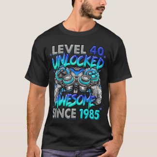 Level 40 freigeschaltet Awesome seit 1985 40. Gebu T-Shirt