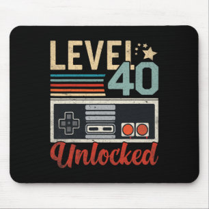 Level 40 freigeschalteter Videospiel-Controller 40 Mousepad