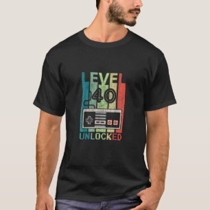 Level 40 Unlock T-Shirts Video Gamer 40. Geburtsta