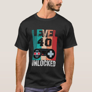 Level 40 Unlocks Videospielcontroller 4 T-Shirt