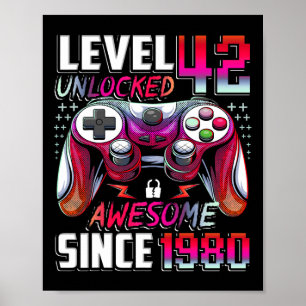 Level 42 freigeschaltet Erstaunlich seit 1980 42.  Poster