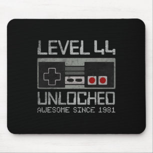 Level 44 freigeschaltet 44. Geburtstag 44 Jahre al Mousepad