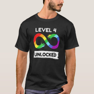 Level 4 freigeschaltete Autismuserkenntnis Unendli T-Shirt