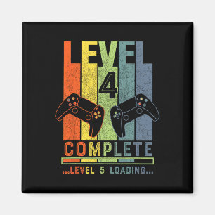 Level 4 Komplette Geschenke für Gamer 4 Jahre Hoch Magnet
