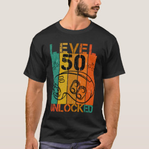 LEVEL 50 FREIGESCHALTET LUSTIGER GAMER NERD 50. GE T-Shirt