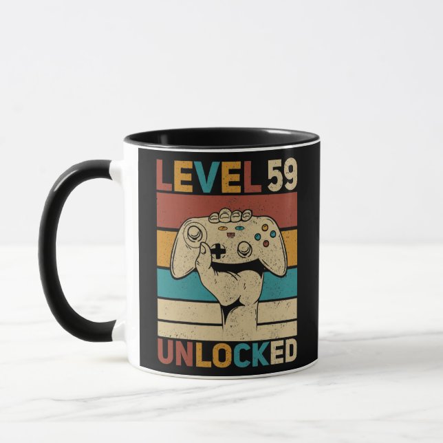 Level 59 Unlocked 59th Birthday 59 Years Old Tasse (Links)