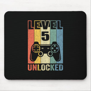 Level 5 freigeschaltetes Shirt Lustiger Videospiel Mousepad