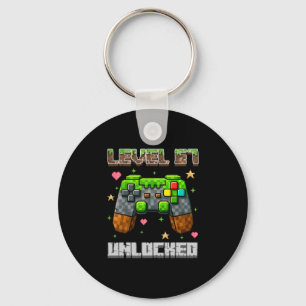 Level 67 freigeschaltete Gaming-Schule-Meme Sechs  Schlüsselanhänger
