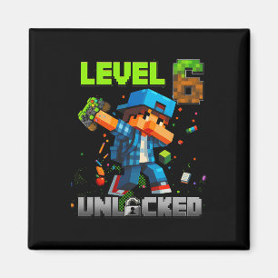 Level 6 freigeschaltet Lustiger Geburtstagsjunge P Magnet
