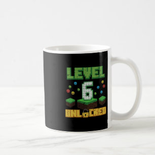 Level 6 freigeschaltet Pixel Gamer 6. Geburtstag G Kaffeetasse