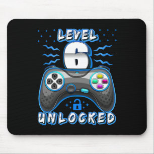 Level 6 freigeschaltet Videospiel 6. Geburtstag Ga Mousepad