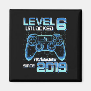 Level 6 freigeschaltet Videospiel-Party 6. Geburts Magnet
