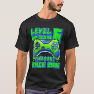 Level 6 Unlocked Awesome 2016 Video Game 6th Birth T-Shirt