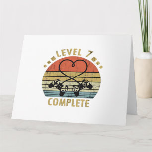 Level 7 abgeschlossen - Geschenk zum 7. Hochzeitst Karte