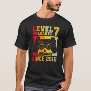 Level 7 freigeschaltet Awesome 2016 Videospiel 7. T-Shirt