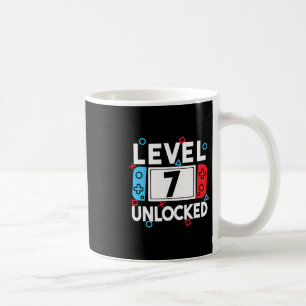 Level 7 freigeschalteter Gamer 7. Geburtstag Video Kaffeetasse