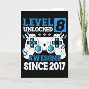 Level 8 freigeschaltet Awesome seit 2017 8. Geburt Karte