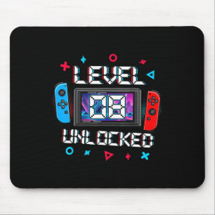 Level 8 freigeschaltet Gamer 8. Geburtstagsgeschen Mousepad