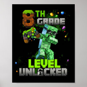Level 8 Freigeschaltet Großartig Seit 2017 Geburts Poster