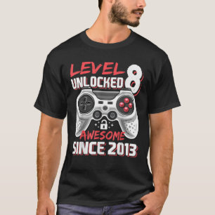 Level 8 Unlock Phantastisch 2013 Videospiel 8. Geb T-Shirt