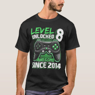 Level 8 Unlock Phantastisch 2014 Videospiel 8. Geb T-Shirt