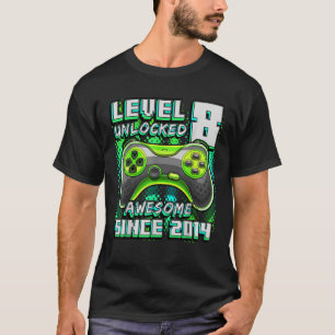 Level 8 Unlock Phantastisch 2014 Videospiel 8. Geb T-Shirt