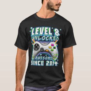 Level 8 Unlock Phantastisch 2014 Videospiel 8. Geb T-Shirt