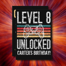 Level 8 Unlocked 8th Birthday Personalized