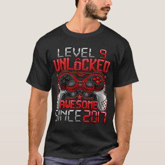 Level 9 freigeschaltet 9 Jahre alt für Jungen 9. G T-Shirt