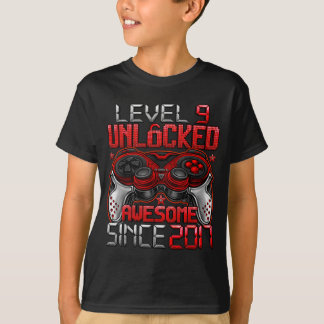 Level 9 freigeschaltet 9 Jahre alt für Jungen 9. G T-Shirt